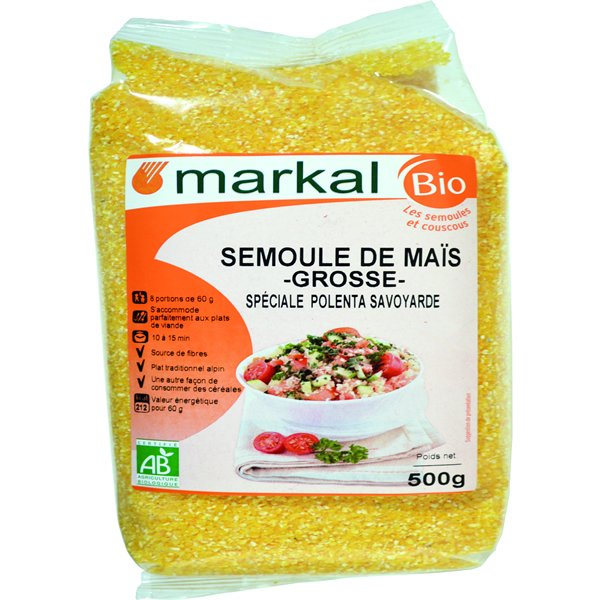 Semoule de maïs fine bio Markal - produit végétarien