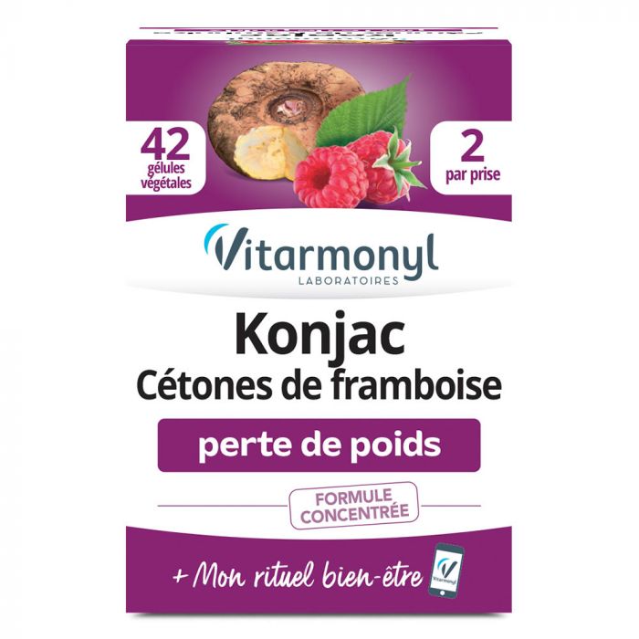 Coupe faim au konjac & cétones de framboise - Vitavea - 42 gélules